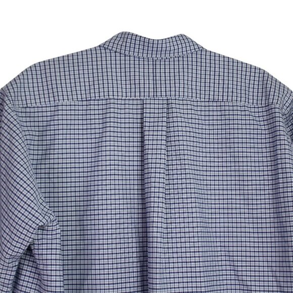 L.L Bean Men’s Button Down Blue Plaid Short Sleeve Shirt - Picture 6 of 7